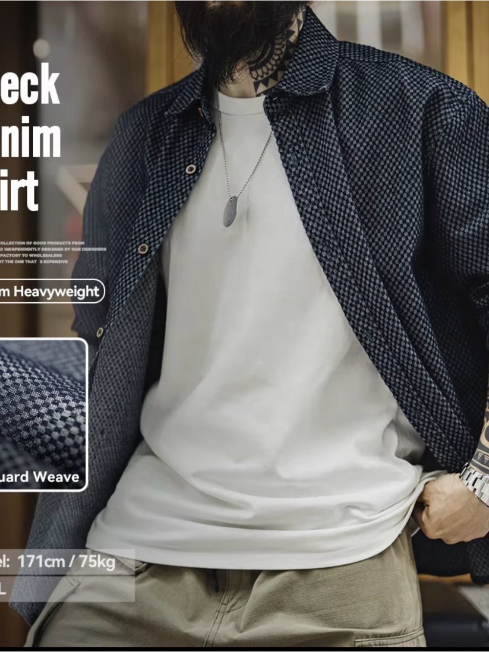 Brooks Brothers Navy and White Patterned Button-Down Shirt Jacket
